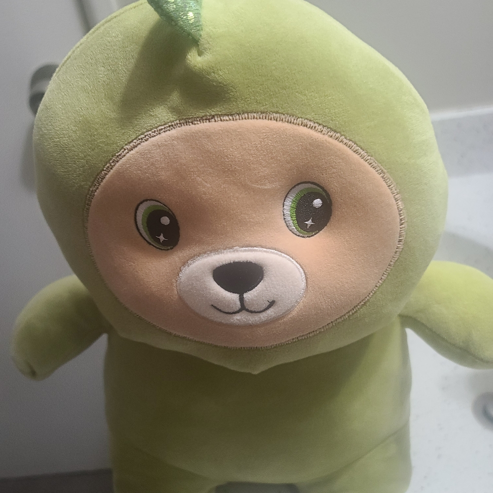 Plush Green Bear Stuffed Animal - Soft Kids Toy